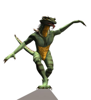 lizard balancing